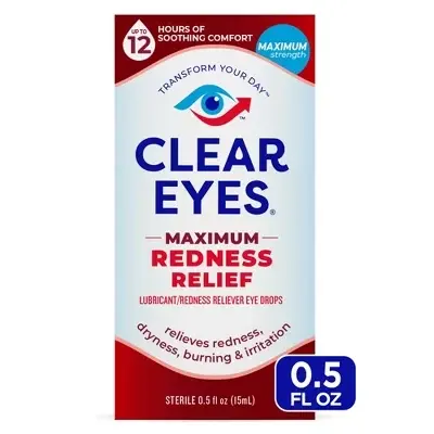 Maximum Strength Eye Drops for Redness Relief, Dryness, Burning & Irritation — 0.5 fl oz