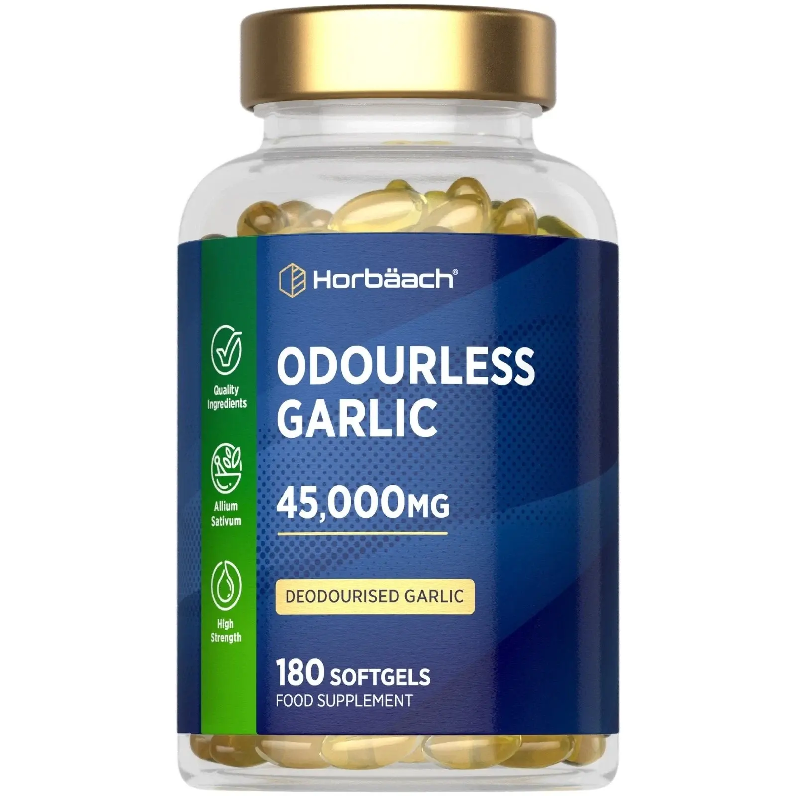 Cod Liver Oil Capsules 2152mg — 180 Count — with Garlic and Omega 3 Fatty Acids DHA/EPA