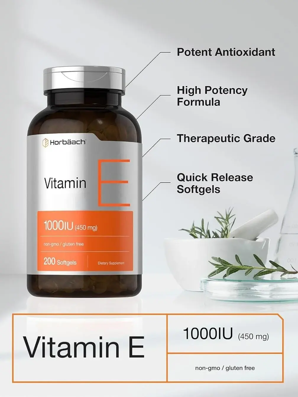 Vitamin E 1000 IU — 200 Softgels