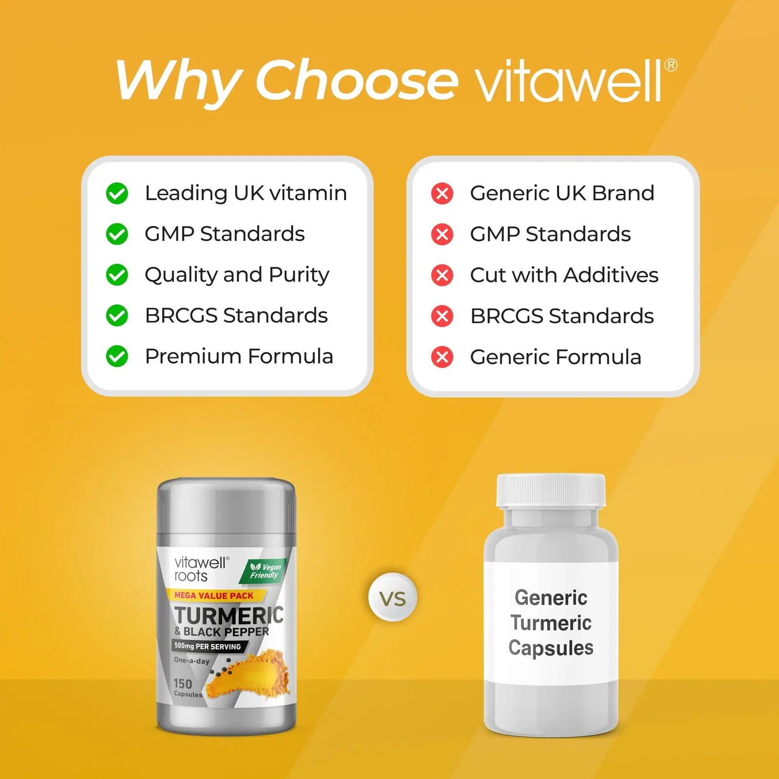 Turmeric 500g & Black Pepper x 60 Capsules